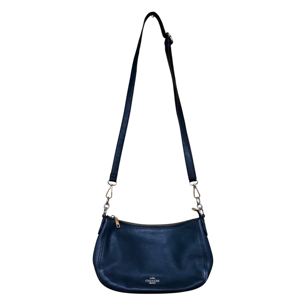 Coach Chelsea Crossbody Shoulder Bag Black Pebbled Leather Quiet Luxury Classic